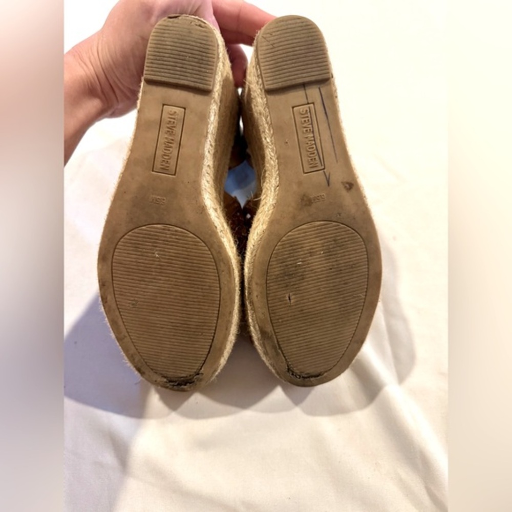 Steve Madden Tan Woven Espadrilles - Picture 11 of 12